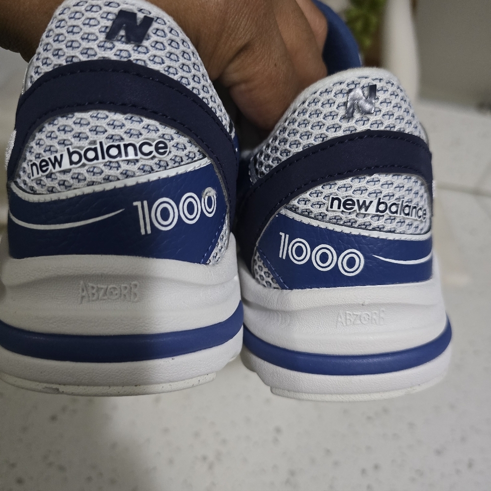 New Balance Kids Sneakers in Blue and White - Picture 14 of 16